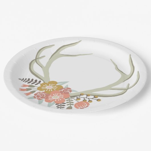 Shabby Chic Pappteller (Schrägansicht)