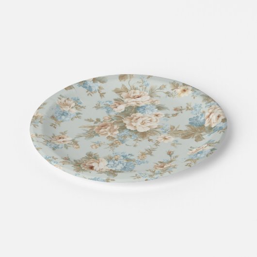 Shabby Chic Pappteller (Schrägansicht)