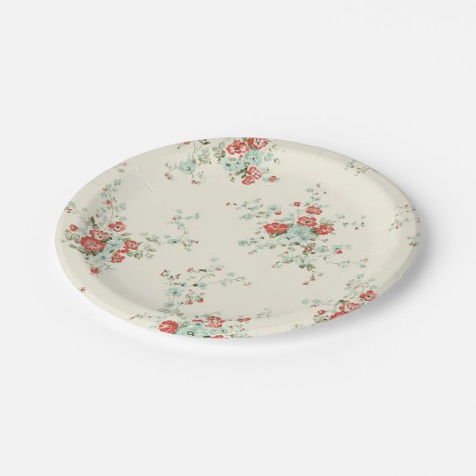 Shabby Chic Pappteller (Schrägansicht)