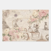 Shabby Chic Paris Geschenkverpackungsset Geschenkpapier Set (Vorderseite 3)