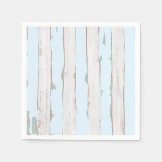 Shabby Chic Pastel Blue Stripe Napkins Serviette (Vorderseite)