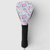Shabby Chic Pastel Pink Roses Pattern Golf Headcover (Vorderseite)