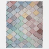 Shabby Chic Pastel Tiles Fleecedecke (Vorderseite)