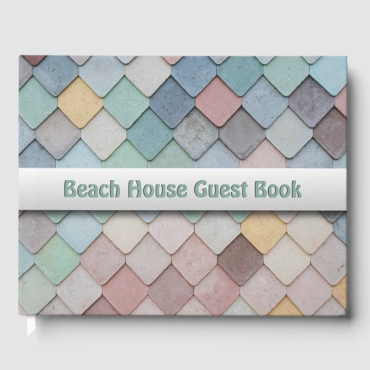 Shabby Chic Pastel Tiles Gästebuch (Vorderseite)