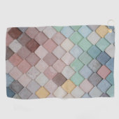 Shabby Chic Pastel Tiles Golfhandtuch (Horizontal)
