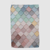 Shabby Chic Pastel Tiles Golfhandtuch (Vorderseite)