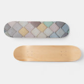 Shabby Chic Pastel Tiles Skateboard (Horizontal)