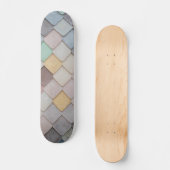 Shabby Chic Pastel Tiles Skateboard (Vorderseite)