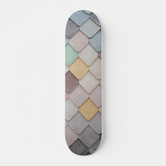 Shabby Chic Pastel Tiles Skateboard (Vorne)