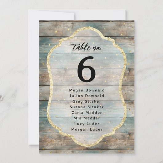 Shabby Chic Pastel Tischnummer (Vorderseite)