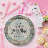 Shabby Chic Pastel Wood Pappteller (Party)