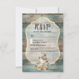 Shabby Chic Pastel Wood RSVP-Karte RSVP Karte