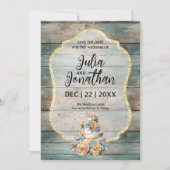 Shabby Chic Pastel Wood Save The Date (Vorderseite)