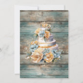 Shabby Chic Pastel Wood Save The Date (Rückseite)