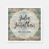 Shabby Chic Pastel Wood Serviette (Vorderseite)