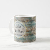 Shabby Chic Pastel Wood Vielen Dank Kaffeetasse (Vorderseite Links)