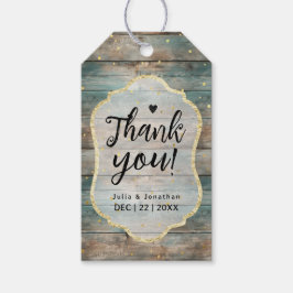 Shabby Chic Pastel Wood Wedding Geschenkanhänger