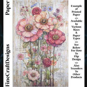 Shabby Chic Pastell Blumen Collage CS5 Bastelpapie