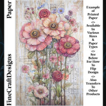 Shabby Chic Pastell Floral Collage CS5 Papier