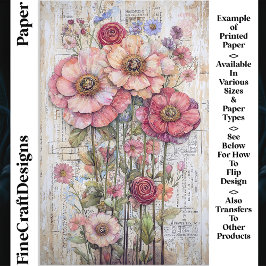 Shabby Chic Pastell Floral Collage CS5 Papier