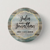 Shabby Chic Pastell Holz  Button (Vorderseite)