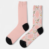 Shabby Chic Pastell Peach-Raute Unpassend Socken (Linkes Detail)