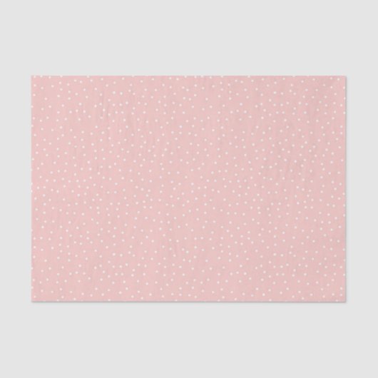 Shabby Chic Pastell Pink & White Polka Dot Muster Seidenpapier (Vorderseite)