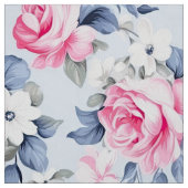 Shabby Chic Pastell Rosa Rosen und Blume Muster Stoff (Muster)