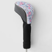 Shabby Chic Pastellrosa Rosenmuster Golf Headcover (angewinkelt)