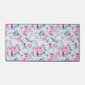 Shabby Chic Pastellrosa Rosenmuster Schreibtischunterlage (Vorderseite)
