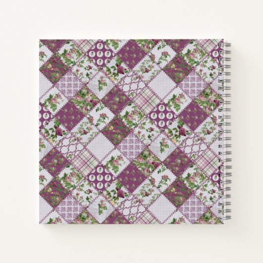 Shabby Chic Patchwork Quilt Notizblock (Rückseite)