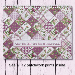 Shabby Chic-Patchwork-Quilt-Wall-Kalender Kalender