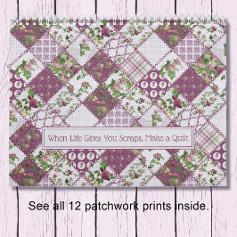 Shabby Chic-Patchwork-Quilt-Wall-Kalender Kalender