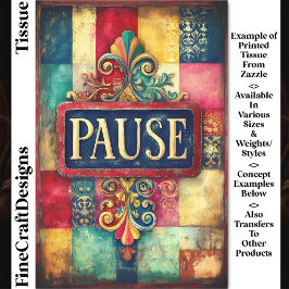 Shabby Chic Pause Vintag Signatur DP5F Decoupage Seidenpapier