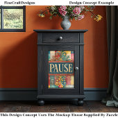 Shabby Chic Pause Vintages Signieren DP5 Decoupage Seidenpapier