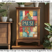 Shabby Chic Pause Vintages Signieren DP5 Decoupage Seidenpapier