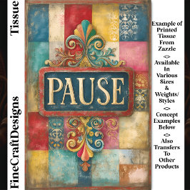 Shabby Chic Pause Vintages Signieren DP5 Decoupage Seidenpapier