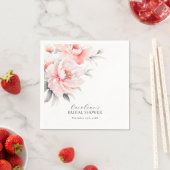 Shabby Chic Peonies Blush Pink BRAUTPARTY Serviette (Beispiel)