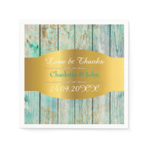 Shabby Chic Personalisiert Golden Rustic Wedding