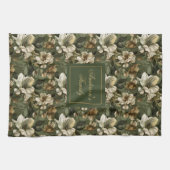 Shabby Chic Personalisiertes Salbeigrünes Handtuch (Horizontal)