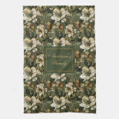 Shabby Chic Personalisiertes Salbeigrünes Handtuch (Vertikal)