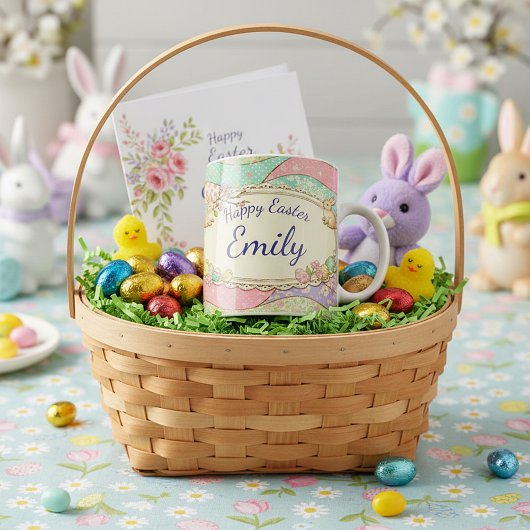 Shabby Chic personalized Easter cocoa Kaffeetasse