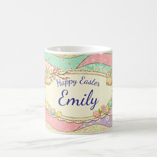 Shabby Chic personalized Easter cocoa Kaffeetasse (Mittel)