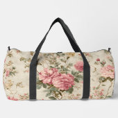 Shabby Chic Pfingstrosen-Druck Duffle Bag (Vorderseite)