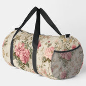 Shabby Chic Pfingstrosen-Druck Duffle Bag (Rechte Ecke)