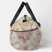 Shabby Chic Pfingstrosen-Druck Duffle Bag (Rechts)