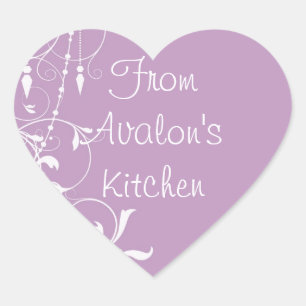 Shabby Chic Pink Backkleber Herz-Aufkleber