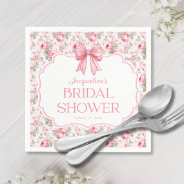 Shabby Chic Pink Bow Brautparty Serviette