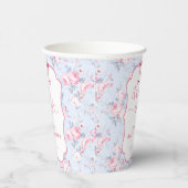 Shabby Chic Pink Bow Es ist eine Mädchen-Baby-Dusc Pappbecher (Rechts)