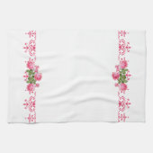 Shabby Chic Pink Floral Küche Handtuch (Horizontal)